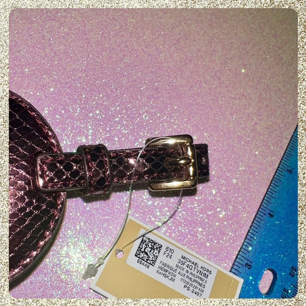 NWT Michael Kors Luggage Tag Oxblood - Picture 5 of 8